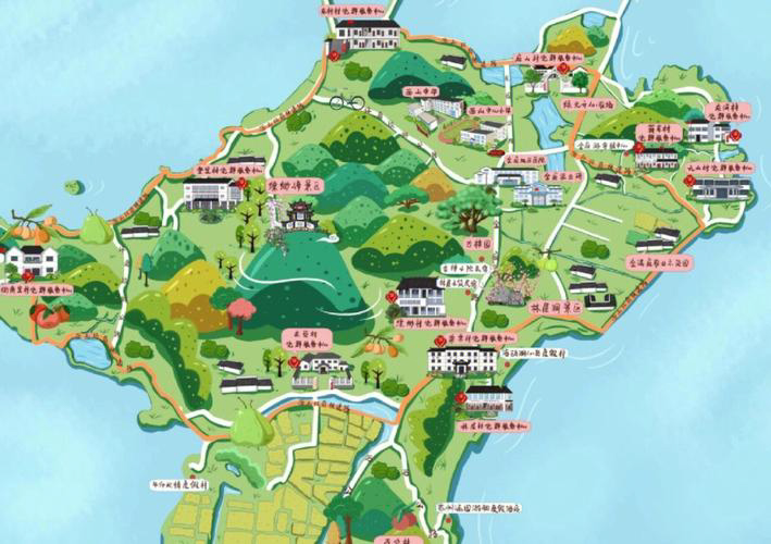 东升镇手绘地图旅游的独特视角
