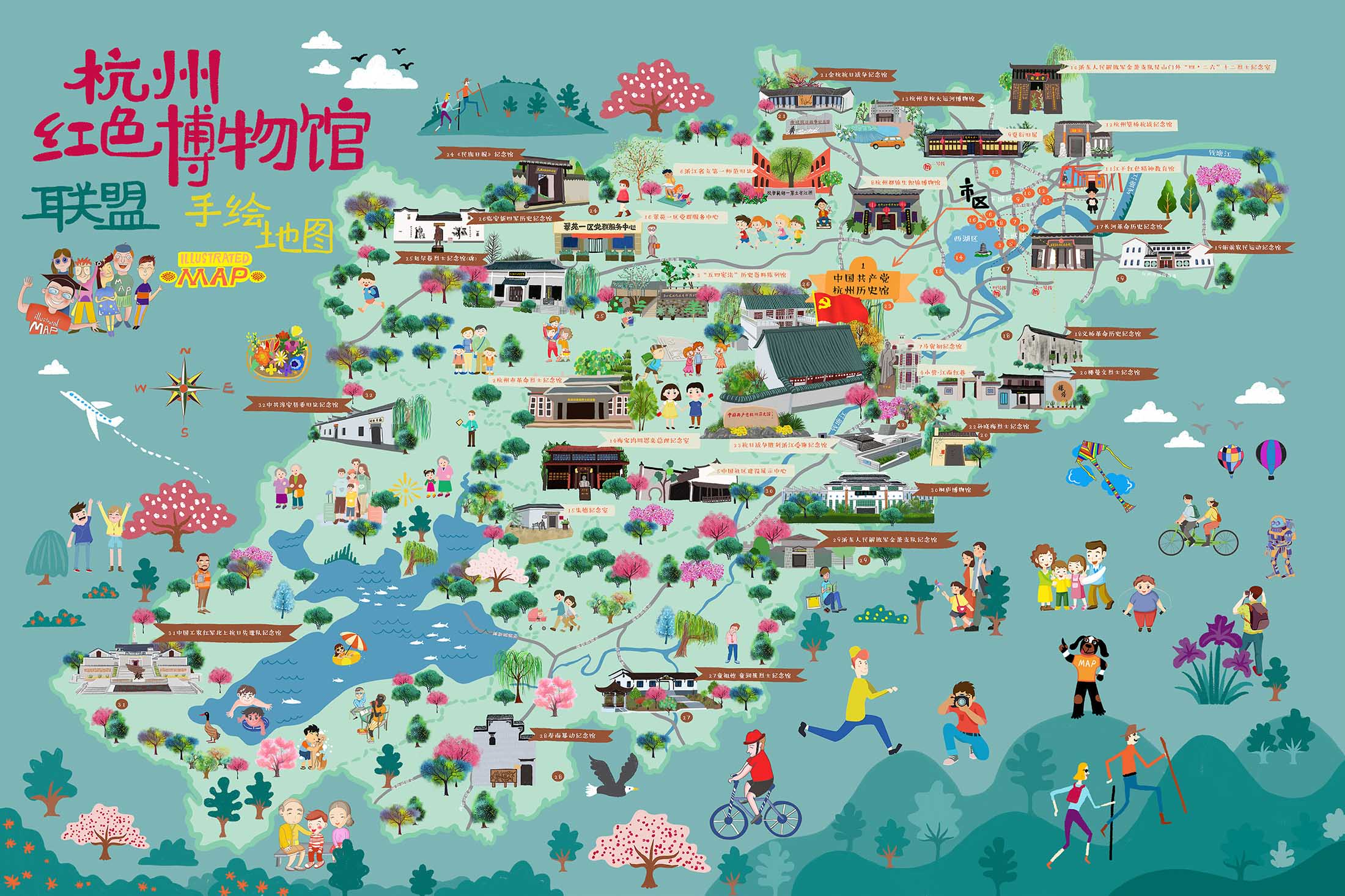 东升镇手绘地图与科技的完美结合 